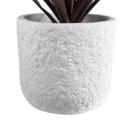 GloboStar® Artificial Garden MALVEN 20710 Επιδαπέδιο Πολυεστερικό Τσιμεντένιο Κασπώ Γλάστρα - Flower Pot Λευκό Φ31 x Υ28cm GloboStar® Artificial Garden MALVEN 20710 Επιδαπέδιο Πολυεστερικό Τσιμεντένιο Κασπώ Γλάστρα - Flower Pot Λευκό Φ31 x Υ28cm