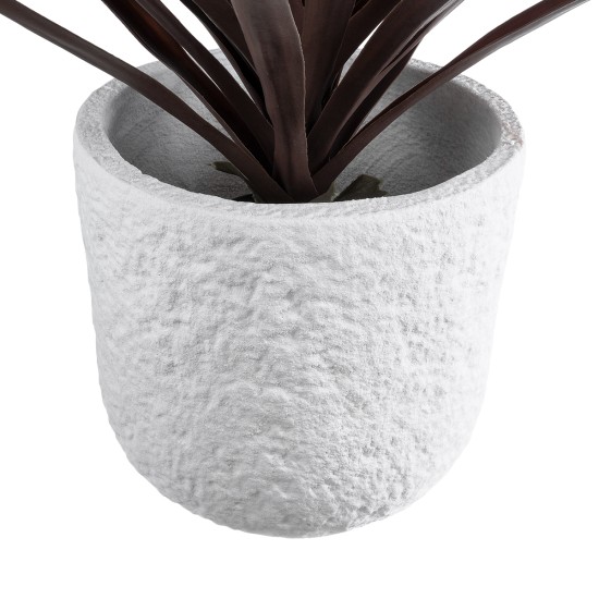 GloboStar® Artificial Garden MALVEN 20710 Επιδαπέδιο Πολυεστερικό Τσιμεντένιο Κασπώ Γλάστρα - Flower Pot Λευκό Φ31 x Υ28cm GloboStar® Artificial Garden MALVEN 20710 Επιδαπέδιο Πολυεστερικό Τσιμεντένιο Κασπώ Γλάστρα - Flower Pot Λευκό Φ31 x Υ28cm