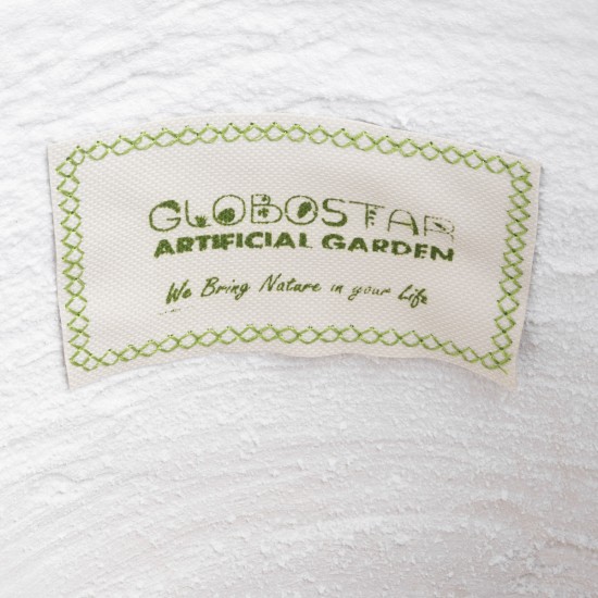 GloboStar® Artificial Garden MALVEN 20710 Επιδαπέδιο Πολυεστερικό Τσιμεντένιο Κασπώ Γλάστρα - Flower Pot Λευκό Φ31 x Υ28cm GloboStar® Artificial Garden MALVEN 20710 Επιδαπέδιο Πολυεστερικό Τσιμεντένιο Κασπώ Γλάστρα - Flower Pot Λευκό Φ31 x Υ28cm
