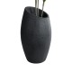 GloboStar® Artificial Garden MESTRE 20731 Επιδαπέδιο Πολυεστερικό Τσιμεντένιο Κασπώ Γλάστρα - Flower Pot Μαύρο Φ50 x Υ90cm GloboStar® Artificial Garden MESTRE 20731 Επιδαπέδιο Πολυεστερικό Τσιμεντένιο Κασπώ Γλάστρα - Flower Pot Μαύρο Φ50 x Υ90cm