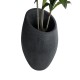 GloboStar® Artificial Garden MESTRE 20731 Επιδαπέδιο Πολυεστερικό Τσιμεντένιο Κασπώ Γλάστρα - Flower Pot Μαύρο Φ50 x Υ90cm GloboStar® Artificial Garden MESTRE 20731 Επιδαπέδιο Πολυεστερικό Τσιμεντένιο Κασπώ Γλάστρα - Flower Pot Μαύρο Φ50 x Υ90cm
