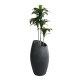GloboStar® Artificial Garden MESTRE 20731 Επιδαπέδιο Πολυεστερικό Τσιμεντένιο Κασπώ Γλάστρα - Flower Pot Μαύρο Φ50 x Υ90cm GloboStar® Artificial Garden MESTRE 20731 Επιδαπέδιο Πολυεστερικό Τσιμεντένιο Κασπώ Γλάστρα - Flower Pot Μαύρο Φ50 x Υ90cm