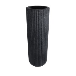 GloboStar® Artificial Garden MATERA 20733 Επιδαπέδιο Πολυεστερικό Τσιμεντένιο Κασπώ Γλάστρα - Flower Pot Μαύρο Φ42 x Υ120cm GloboStar® Artificial Garden MATERA 20733 Επιδαπέδιο Πολυεστερικό Τσιμεντένιο Κασπώ Γλάστρα - Flower Pot Μαύρο Φ42 x Υ120cm