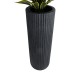 GloboStar® Artificial Garden MATERA 20733 Επιδαπέδιο Πολυεστερικό Τσιμεντένιο Κασπώ Γλάστρα - Flower Pot Μαύρο Φ42 x Υ120cm GloboStar® Artificial Garden MATERA 20733 Επιδαπέδιο Πολυεστερικό Τσιμεντένιο Κασπώ Γλάστρα - Flower Pot Μαύρο Φ42 x Υ120cm