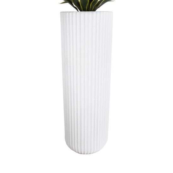 GloboStar® Artificial Garden MARSALA 20735 Επιδαπέδιο Πολυεστερικό Τσιμεντένιο Κασπώ Γλάστρα - Flower Pot Λευκό Φ41 x Υ120cm GloboStar® Artificial Garden MARSALA 20735 Επιδαπέδιο Πολυεστερικό Τσιμεντένιο Κασπώ Γλάστρα - Flower Pot Λευκό Φ41 x Υ120cm