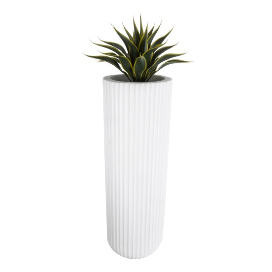 GloboStar® Artificial Garden MARSALA 20735 Επιδαπέδιο Πολυεστερικό Τσιμεντένιο Κασπώ Γλάστρα - Flower Pot Λευκό Φ41 x Υ120cm GloboStar® Artificial Garden MARSALA 20735 Επιδαπέδιο Πολυεστερικό Τσιμεντένιο Κασπώ Γλάστρα - Flower Pot Λευκό Φ41 x Υ120cm