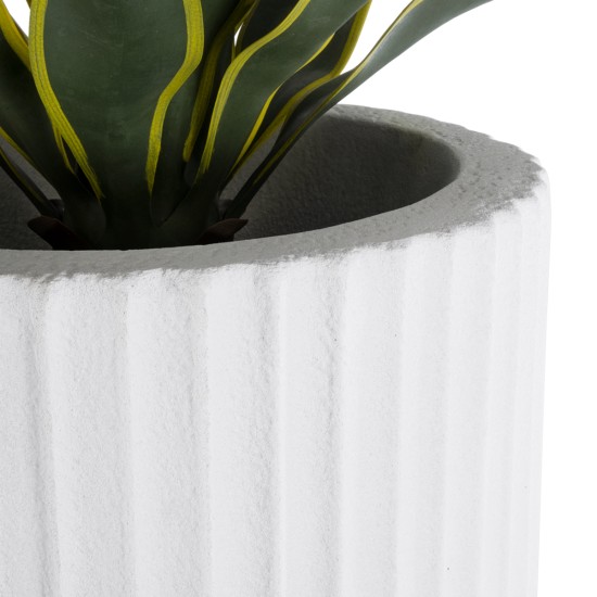 GloboStar® Artificial Garden MARSALA 20735 Επιδαπέδιο Πολυεστερικό Τσιμεντένιο Κασπώ Γλάστρα - Flower Pot Λευκό Φ41 x Υ120cm GloboStar® Artificial Garden MARSALA 20735 Επιδαπέδιο Πολυεστερικό Τσιμεντένιο Κασπώ Γλάστρα - Flower Pot Λευκό Φ41 x Υ120cm