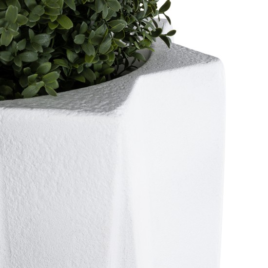 GloboStar® Artificial Garden PADOVA 20739 Επιδαπέδιο Πολυεστερικό Τσιμεντένιο Κασπώ Γλάστρα - Flower Pot Λευκό Φ48 x Υ100cm GloboStar® Artificial Garden PADOVA 20739 Επιδαπέδιο Πολυεστερικό Τσιμεντένιο Κασπώ Γλάστρα - Flower Pot Λευκό Φ48 x Υ100cm