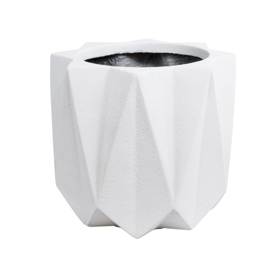 GloboStar® Artificial Garden PADOVA 20741 Επιδαπέδιο Πολυεστερικό Τσιμεντένιο Κασπώ Γλάστρα - Flower Pot Λευκό Φ51 x Υ46cm GloboStar® Artificial Garden PADOVA 20741 Επιδαπέδιο Πολυεστερικό Τσιμεντένιο Κασπώ Γλάστρα - Flower Pot Λευκό Φ51 x Υ46cm
