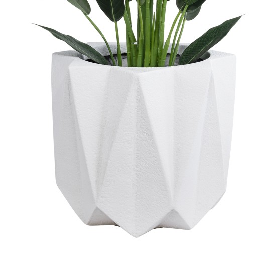 GloboStar® Artificial Garden PADOVA 20741 Επιδαπέδιο Πολυεστερικό Τσιμεντένιο Κασπώ Γλάστρα - Flower Pot Λευκό Φ51 x Υ46cm GloboStar® Artificial Garden PADOVA 20741 Επιδαπέδιο Πολυεστερικό Τσιμεντένιο Κασπώ Γλάστρα - Flower Pot Λευκό Φ51 x Υ46cm