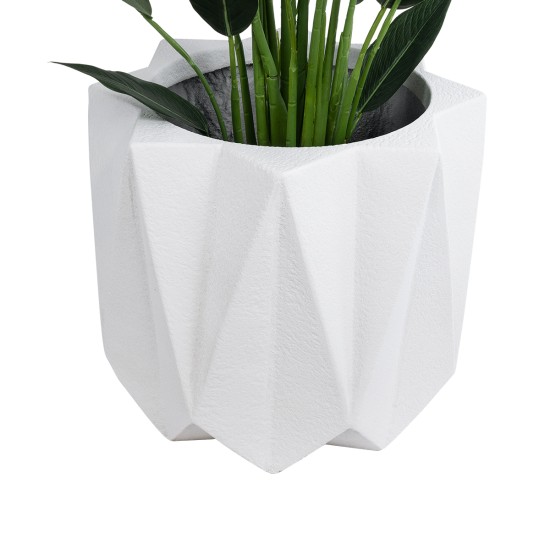 GloboStar® Artificial Garden PADOVA 20741 Επιδαπέδιο Πολυεστερικό Τσιμεντένιο Κασπώ Γλάστρα - Flower Pot Λευκό Φ51 x Υ46cm GloboStar® Artificial Garden PADOVA 20741 Επιδαπέδιο Πολυεστερικό Τσιμεντένιο Κασπώ Γλάστρα - Flower Pot Λευκό Φ51 x Υ46cm