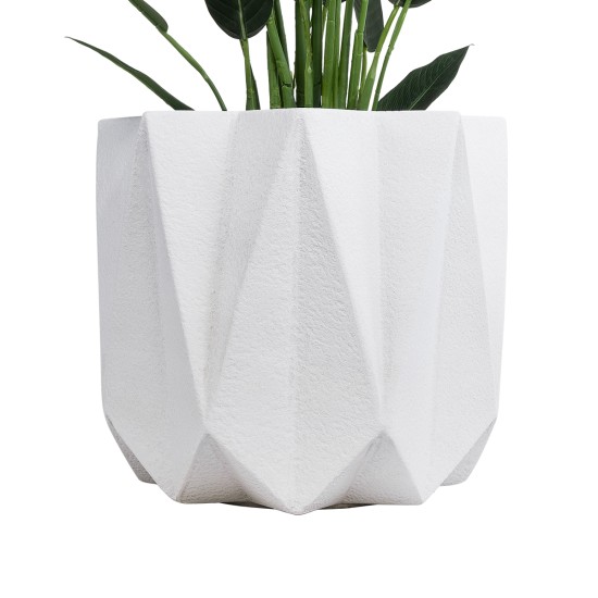 GloboStar® Artificial Garden PADOVA 20741 Επιδαπέδιο Πολυεστερικό Τσιμεντένιο Κασπώ Γλάστρα - Flower Pot Λευκό Φ51 x Υ46cm GloboStar® Artificial Garden PADOVA 20741 Επιδαπέδιο Πολυεστερικό Τσιμεντένιο Κασπώ Γλάστρα - Flower Pot Λευκό Φ51 x Υ46cm