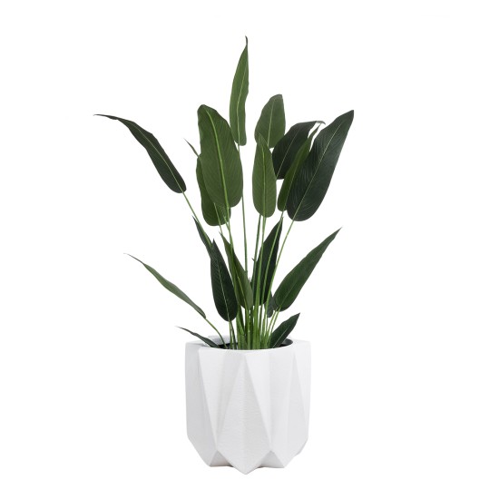 GloboStar® Artificial Garden PADOVA 20741 Επιδαπέδιο Πολυεστερικό Τσιμεντένιο Κασπώ Γλάστρα - Flower Pot Λευκό Φ51 x Υ46cm GloboStar® Artificial Garden PADOVA 20741 Επιδαπέδιο Πολυεστερικό Τσιμεντένιο Κασπώ Γλάστρα - Flower Pot Λευκό Φ51 x Υ46cm