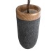 GloboStar® Artificial Garden BELLAGIO 20745 Επιδαπέδιο Πολυεστερικό Τσιμεντένιο Κασπώ Γλάστρα - Flower Pot Μαύρο με Καφέ Φ42 x Υ91cm GloboStar® Artificial Garden BELLAGIO 20745 Επιδαπέδιο Πολυεστερικό Τσιμεντένιο Κασπώ Γλάστρα - Flower Pot Μαύρο με Καφέ Φ42 x Υ91cm