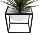 GloboStar® Artificial Garden FIORI 20754 Επιδαπέδιο Μεταλλικό Τσιμεντένιο Κασπώ Γλάστρα - Flower Pot Λευκό με Μαύρο Μ60 x Π40 x Υ60cm GloboStar® Artificial Garden FIORI 20754 Επιδαπέδιο Μεταλλικό Τσιμεντένιο Κασπώ Γλάστρα - Flower Pot Λευκό με Μαύρο Μ60 x Π40 x Υ60cm