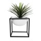 GloboStar® Artificial Garden FIORI 20754 Επιδαπέδιο Μεταλλικό Τσιμεντένιο Κασπώ Γλάστρα - Flower Pot Λευκό με Μαύρο Μ60 x Π40 x Υ60cm GloboStar® Artificial Garden FIORI 20754 Επιδαπέδιο Μεταλλικό Τσιμεντένιο Κασπώ Γλάστρα - Flower Pot Λευκό με Μαύρο Μ60 x Π40 x Υ60cm