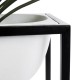 GloboStar® Artificial Garden FIORI 20754 Επιδαπέδιο Μεταλλικό Τσιμεντένιο Κασπώ Γλάστρα - Flower Pot Λευκό με Μαύρο Μ60 x Π40 x Υ60cm GloboStar® Artificial Garden FIORI 20754 Επιδαπέδιο Μεταλλικό Τσιμεντένιο Κασπώ Γλάστρα - Flower Pot Λευκό με Μαύρο Μ60 x Π40 x Υ60cm