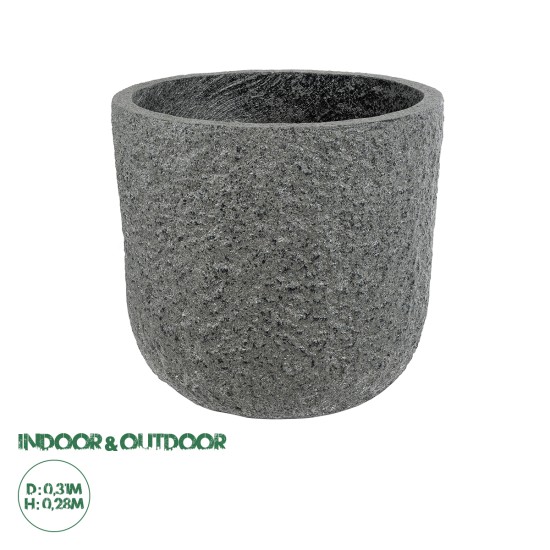GloboStar® Artificial Garden ERICE 20758 Επιδαπέδιο Πολυεστερικό Τσιμεντένιο Κασπώ Γλάστρα - Flower Pot Γκρι Φ31 x Υ28cm GloboStar® Artificial Garden ERICE 20758 Επιδαπέδιο Πολυεστερικό Τσιμεντένιο Κασπώ Γλάστρα - Flower Pot Γκρι Φ31 x Υ28cm