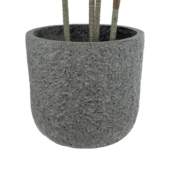 GloboStar® Artificial Garden ERICE 20758 Επιδαπέδιο Πολυεστερικό Τσιμεντένιο Κασπώ Γλάστρα - Flower Pot Γκρι Φ31 x Υ28cm GloboStar® Artificial Garden ERICE 20758 Επιδαπέδιο Πολυεστερικό Τσιμεντένιο Κασπώ Γλάστρα - Flower Pot Γκρι Φ31 x Υ28cm