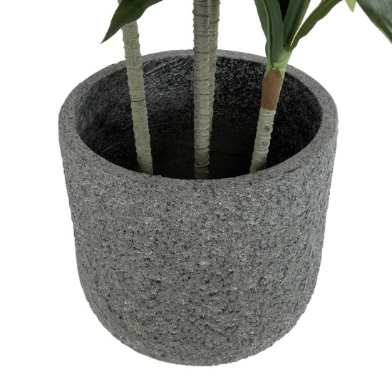 GloboStar® Artificial Garden ERICE 20758 Επιδαπέδιο Πολυεστερικό Τσιμεντένιο Κασπώ Γλάστρα - Flower Pot Γκρι Φ31 x Υ28cm GloboStar® Artificial Garden ERICE 20758 Επιδαπέδιο Πολυεστερικό Τσιμεντένιο Κασπώ Γλάστρα - Flower Pot Γκρι Φ31 x Υ28cm