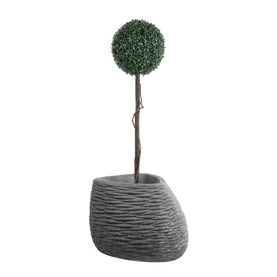 GloboStar® Artificial Garden RONDA 20759 Επιδαπέδιο Πολυεστερικό Τσιμεντένιο Κασπώ Γλάστρα - Flower Pot Γκρι Μ63 x Π41 x Υ47cm GloboStar® Artificial Garden RONDA 20759 Επιδαπέδιο Πολυεστερικό Τσιμεντένιο Κασπώ Γλάστρα - Flower Pot Γκρι Μ63 x Π41 x Υ47cm