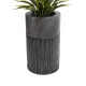 GloboStar® Artificial Garden PISA 20761 Επιδαπέδιο Πολυεστερικό Τσιμεντένιο Κασπώ Γλάστρα - Flower Pot Γκρι Ανθρακί Φ36 x Υ60cm