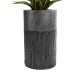 GloboStar® Artificial Garden PISA 20761 Επιδαπέδιο Πολυεστερικό Τσιμεντένιο Κασπώ Γλάστρα - Flower Pot Γκρι Ανθρακί Φ36 x Υ60cm
