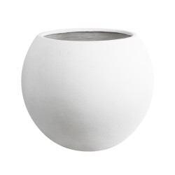 GloboStar® Artificial Garden MURANO 20766 Επιδαπέδιο Πολυεστερικό Τσιμεντένιο Κασπώ Γλάστρα - Flower Pot Λευκό Φ90 x Υ70cm GloboStar® Artificial Garden MURANO 20766 Επιδαπέδιο Πολυεστερικό Τσιμεντένιο Κασπώ Γλάστρα - Flower Pot Λευκό Φ90 x Υ70cm