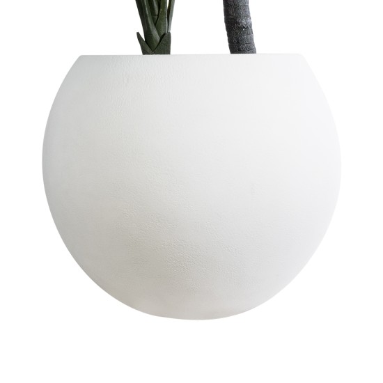 GloboStar® Artificial Garden MURANO 20766 Επιδαπέδιο Πολυεστερικό Τσιμεντένιο Κασπώ Γλάστρα - Flower Pot Λευκό Φ90 x Υ70cm GloboStar® Artificial Garden MURANO 20766 Επιδαπέδιο Πολυεστερικό Τσιμεντένιο Κασπώ Γλάστρα - Flower Pot Λευκό Φ90 x Υ70cm