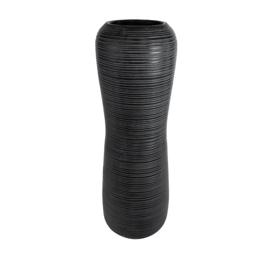 GloboStar® Artificial Garden BARRIO 20772 Επιδαπέδιο Πολυεστερικό Τσιμεντένιο Κασπώ Γλάστρα - Flower Pot Μαύρο Φ40 x Υ122cm GloboStar® Artificial Garden BARRIO 20772 Επιδαπέδιο Πολυεστερικό Τσιμεντένιο Κασπώ Γλάστρα - Flower Pot Μαύρο Φ40 x Υ122cm
