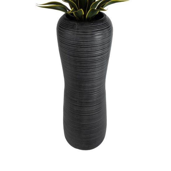 GloboStar® Artificial Garden BARRIO 20772 Επιδαπέδιο Πολυεστερικό Τσιμεντένιο Κασπώ Γλάστρα - Flower Pot Μαύρο Φ40 x Υ122cm GloboStar® Artificial Garden BARRIO 20772 Επιδαπέδιο Πολυεστερικό Τσιμεντένιο Κασπώ Γλάστρα - Flower Pot Μαύρο Φ40 x Υ122cm