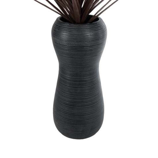 GloboStar® Artificial Garden BARRIO 20773 Επιδαπέδιο Πολυεστερικό Τσιμεντένιο Κασπώ Γλάστρα - Flower Pot Μαύρο Φ40 x Υ93cm GloboStar® Artificial Garden BARRIO 20773 Επιδαπέδιο Πολυεστερικό Τσιμεντένιο Κασπώ Γλάστρα - Flower Pot Μαύρο Φ40 x Υ93cm