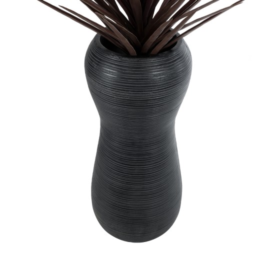 GloboStar® Artificial Garden BARRIO 20773 Επιδαπέδιο Πολυεστερικό Τσιμεντένιο Κασπώ Γλάστρα - Flower Pot Μαύρο Φ40 x Υ93cm GloboStar® Artificial Garden BARRIO 20773 Επιδαπέδιο Πολυεστερικό Τσιμεντένιο Κασπώ Γλάστρα - Flower Pot Μαύρο Φ40 x Υ93cm