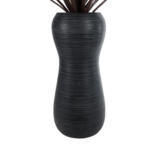 GloboStar® Artificial Garden BARRIO 20773 Επιδαπέδιο Πολυεστερικό Τσιμεντένιο Κασπώ Γλάστρα - Flower Pot Μαύρο Φ40 x Υ93cm GloboStar® Artificial Garden BARRIO 20773 Επιδαπέδιο Πολυεστερικό Τσιμεντένιο Κασπώ Γλάστρα - Flower Pot Μαύρο Φ40 x Υ93cm