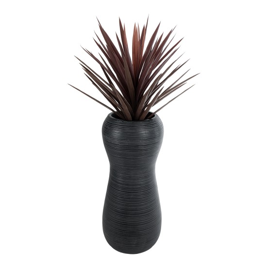 GloboStar® Artificial Garden BARRIO 20773 Επιδαπέδιο Πολυεστερικό Τσιμεντένιο Κασπώ Γλάστρα - Flower Pot Μαύρο Φ40 x Υ93cm GloboStar® Artificial Garden BARRIO 20773 Επιδαπέδιο Πολυεστερικό Τσιμεντένιο Κασπώ Γλάστρα - Flower Pot Μαύρο Φ40 x Υ93cm