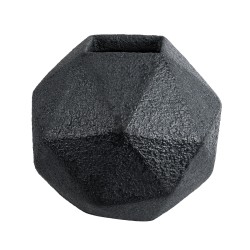 GloboStar® Artificial Garden CARNABY 20780 Επιδαπέδιο Πολυεστερικό Τσιμεντένιο Κασπώ Γλάστρα - Flower Pot Μαύρο Μ30 x Π30 x Υ30cm GloboStar® Artificial Garden CARNABY 20780 Επιδαπέδιο Πολυεστερικό Τσιμεντένιο Κασπώ Γλάστρα - Flower Pot Μαύρο Μ30 x Π30 x Υ30cm