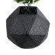 GloboStar® Artificial Garden CARNABY 20780 Επιδαπέδιο Πολυεστερικό Τσιμεντένιο Κασπώ Γλάστρα - Flower Pot Μαύρο Μ30 x Π30 x Υ30cm GloboStar® Artificial Garden CARNABY 20780 Επιδαπέδιο Πολυεστερικό Τσιμεντένιο Κασπώ Γλάστρα - Flower Pot Μαύρο Μ30 x Π30 x Υ30cm