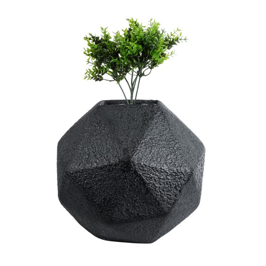 GloboStar® Artificial Garden CARNABY 20780 Επιδαπέδιο Πολυεστερικό Τσιμεντένιο Κασπώ Γλάστρα - Flower Pot Μαύρο Μ30 x Π30 x Υ30cm GloboStar® Artificial Garden CARNABY 20780 Επιδαπέδιο Πολυεστερικό Τσιμεντένιο Κασπώ Γλάστρα - Flower Pot Μαύρο Μ30 x Π30 x Υ30cm