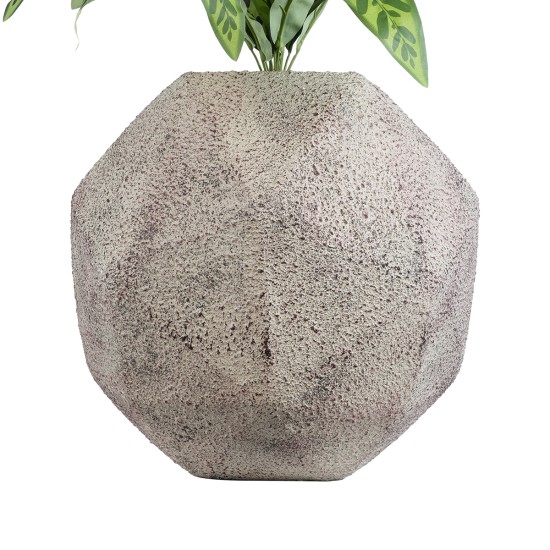 GloboStar® Artificial Garden BOROUGH 20781 Επιδαπέδιο Πολυεστερικό Τσιμεντένιο Κασπώ Γλάστρα - Flower Pot Λευκό με Μπεζ Μ38 x Π38 x Υ38cm GloboStar® Artificial Garden BOROUGH 20781 Επιδαπέδιο Πολυεστερικό Τσιμεντένιο Κασπώ Γλάστρα - Flower Pot Λευκό με Μπεζ Μ38 x Π38 x Υ38cm