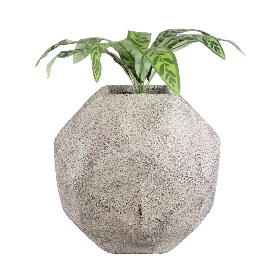 GloboStar® Artificial Garden BOROUGH 20781 Επιδαπέδιο Πολυεστερικό Τσιμεντένιο Κασπώ Γλάστρα - Flower Pot Λευκό με Μπεζ Μ38 x Π38 x Υ38cm GloboStar® Artificial Garden BOROUGH 20781 Επιδαπέδιο Πολυεστερικό Τσιμεντένιο Κασπώ Γλάστρα - Flower Pot Λευκό με Μπεζ Μ38 x Π38 x Υ38cm