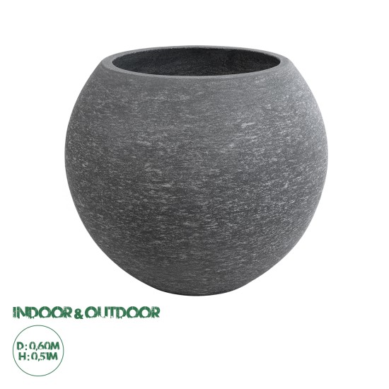 GloboStar® Artificial Garden COLUMBIA 20798 Επιδαπέδιο Πολυεστερικό Τσιμεντένιο Κασπώ Γλάστρα - Flower Pot Γκρι Φ60 x Υ51cm GloboStar® Artificial Garden COLUMBIA 20798 Επιδαπέδιο Πολυεστερικό Τσιμεντένιο Κασπώ Γλάστρα - Flower Pot Γκρι Φ60 x Υ51cm