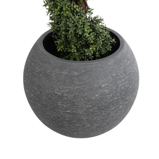 GloboStar® Artificial Garden COLUMBIA 20798 Επιδαπέδιο Πολυεστερικό Τσιμεντένιο Κασπώ Γλάστρα - Flower Pot Γκρι Φ60 x Υ51cm GloboStar® Artificial Garden COLUMBIA 20798 Επιδαπέδιο Πολυεστερικό Τσιμεντένιο Κασπώ Γλάστρα - Flower Pot Γκρι Φ60 x Υ51cm