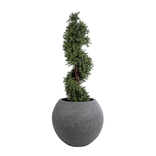 GloboStar® Artificial Garden COLUMBIA 20798 Επιδαπέδιο Πολυεστερικό Τσιμεντένιο Κασπώ Γλάστρα - Flower Pot Γκρι Φ60 x Υ51cm GloboStar® Artificial Garden COLUMBIA 20798 Επιδαπέδιο Πολυεστερικό Τσιμεντένιο Κασπώ Γλάστρα - Flower Pot Γκρι Φ60 x Υ51cm
