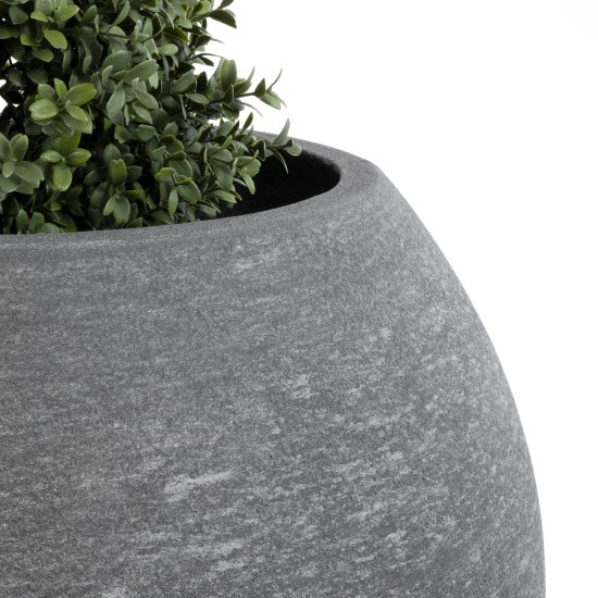 GloboStar® Artificial Garden COLUMBIA 20798 Επιδαπέδιο Πολυεστερικό Τσιμεντένιο Κασπώ Γλάστρα - Flower Pot Γκρι Φ60 x Υ51cm GloboStar® Artificial Garden COLUMBIA 20798 Επιδαπέδιο Πολυεστερικό Τσιμεντένιο Κασπώ Γλάστρα - Flower Pot Γκρι Φ60 x Υ51cm