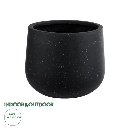 GloboStar® Artificial Garden MAYFAIR 20801 Διακοσμητικό Πολυεστερικό Τσιμεντένιο Κασπώ Γλάστρα - Flower Pot Μαύρο με Λευκές Λεπτομέριες Μ25 x Π27 x Υ30cm GloboStar® Artificial Garden MAYFAIR 20801 Διακοσμητικό Πολυεστερικό Τσιμεντένιο Κασπώ Γλάστρα - Flower Pot Μαύρο με Λευκές Λεπτομέριες Μ25 x Π27 x Υ30cm