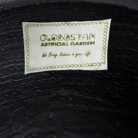 GloboStar® Artificial Garden MAYFAIR 20801 Διακοσμητικό Πολυεστερικό Τσιμεντένιο Κασπώ Γλάστρα - Flower Pot Μαύρο με Λευκές Λεπτομέριες Μ25 x Π27 x Υ30cm GloboStar® Artificial Garden MAYFAIR 20801 Διακοσμητικό Πολυεστερικό Τσιμεντένιο Κασπώ Γλάστρα - Flower Pot Μαύρο με Λευκές Λεπτομέριες Μ25 x Π27 x Υ30cm