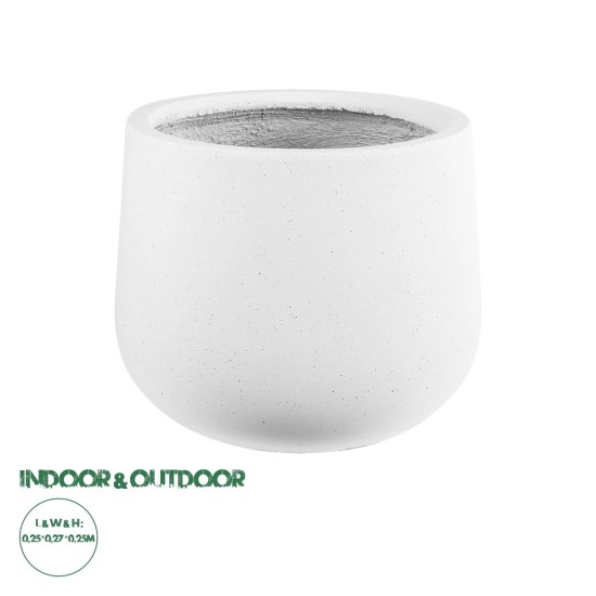 GloboStar® Artificial Garden CHELSEA 20802 Διακοσμητικό Πολυεστερικό Τσιμεντένιο Κασπώ Γλάστρα - Flower Pot Λευκό με Μαύρες Λεπτομέριες Μ25 x Π27 x Υ25cm GloboStar® Artificial Garden CHELSEA 20802 Διακοσμητικό Πολυεστερικό Τσιμεντένιο Κασπώ Γλάστρα - Flower Pot Λευκό με Μαύρες Λεπτομέριες Μ25 x Π27 x Υ25cm