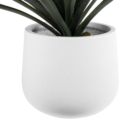 GloboStar® Artificial Garden CHELSEA 20802 Διακοσμητικό Πολυεστερικό Τσιμεντένιο Κασπώ Γλάστρα - Flower Pot Λευκό με Μαύρες Λεπτομέριες Μ25 x Π27 x Υ25cm GloboStar® Artificial Garden CHELSEA 20802 Διακοσμητικό Πολυεστερικό Τσιμεντένιο Κασπώ Γλάστρα - Flower Pot Λευκό με Μαύρες Λεπτομέριες Μ25 x Π27 x Υ25cm