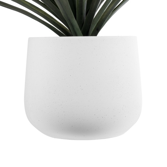 GloboStar® Artificial Garden CHELSEA 20802 Διακοσμητικό Πολυεστερικό Τσιμεντένιο Κασπώ Γλάστρα - Flower Pot Λευκό με Μαύρες Λεπτομέριες Μ25 x Π27 x Υ25cm GloboStar® Artificial Garden CHELSEA 20802 Διακοσμητικό Πολυεστερικό Τσιμεντένιο Κασπώ Γλάστρα - Flower Pot Λευκό με Μαύρες Λεπτομέριες Μ25 x Π27 x Υ25cm