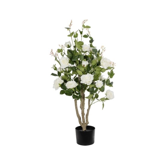GloboStar® Artificial Garden WHITE ROSES 21069 Τεχνητό Διακοσμητικό ΦυτόΤριανταφυλλιά Μ50 x Π50 x Υ90cm GloboStar® Artificial Garden WHITE ROSES 21069 Τεχνητό Διακοσμητικό ΦυτόΤριανταφυλλιά Μ50 x Π50 x Υ90cm